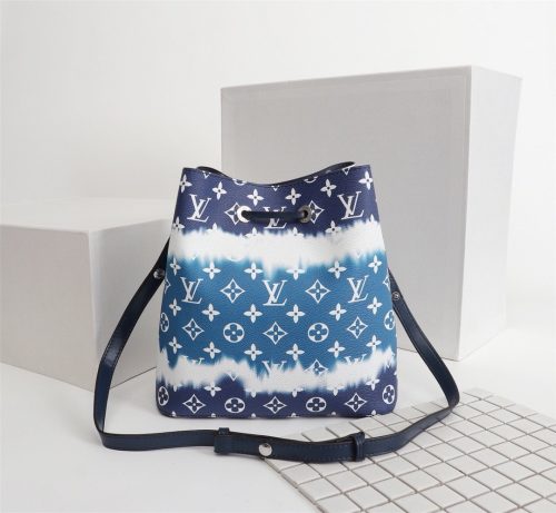 LOUIS VUITTON  Escale Neonoe MM Monogram Giant Shoulder Bag Blue