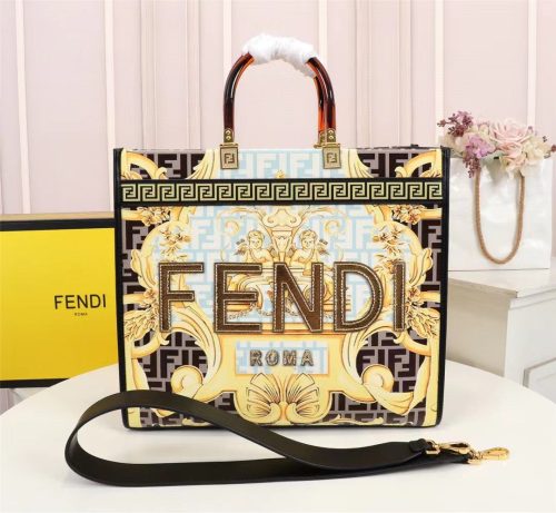 Branded Fendi X Versace Premium Tote With Dust Cover For Women’s Bag