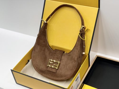 Fendi Black Suede Shoulder Bag