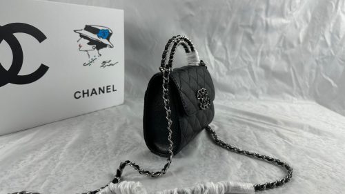 Chanel Clutch with Chain Grained Shiny Calfskin