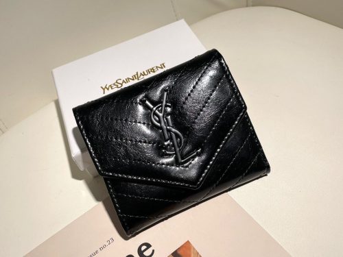 Saint Laurent Lou Lou Logo Flap Wallet