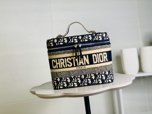 Dior - Small Travel Vanity Case Beige Multicolor Mizza Embroidery - Women