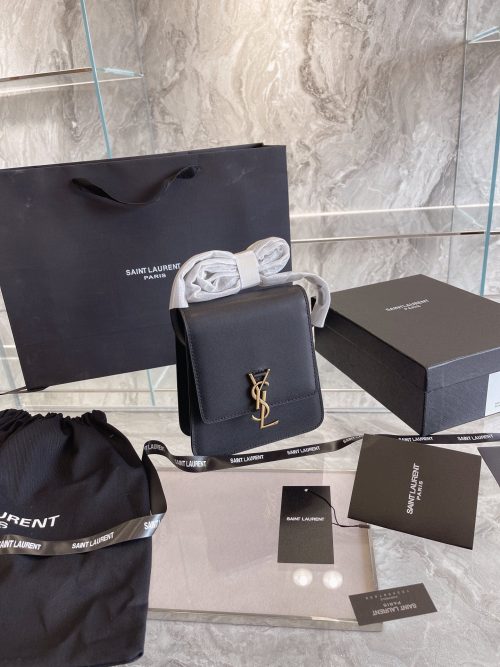 YSL Fake Saint Laurent Kaia North South Bag In Black Leather