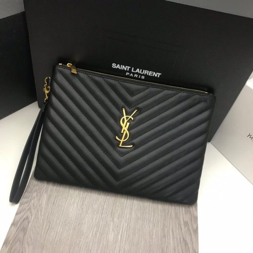 Saint Laurent YSL Monogram Leather Pouch