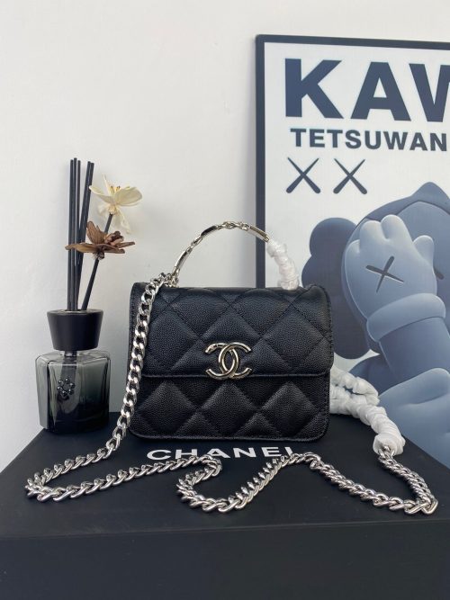 Chanel Vanity Handle Mini Light Blue