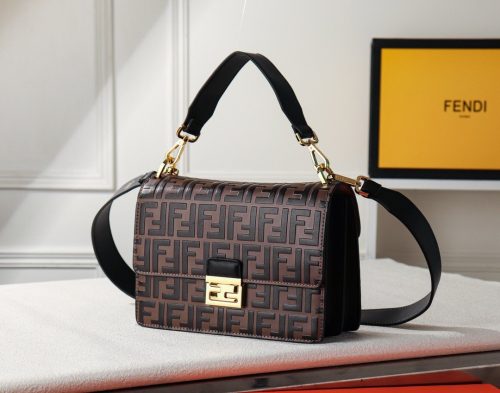 Kan U Small Brown leather mini-bag