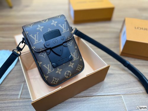 LV S-Lock Vertical Wearable Wallet Monogram Macassar Best Quality