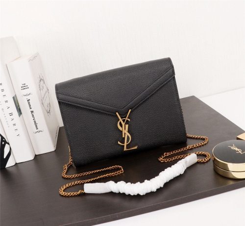Saint Laurent Kaia Small Leather Crossbody Bag - Brown - Shoulder Bags