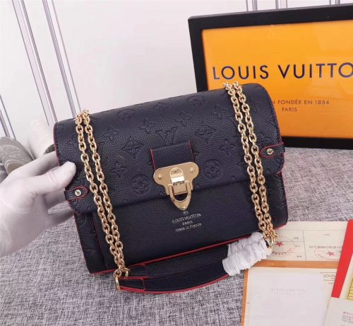 Lv Embossed Vavin Pm m43931 Black Red Navy