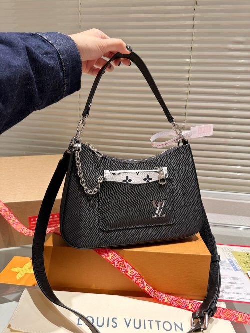 Marelle Epi Crossbody Bag Black