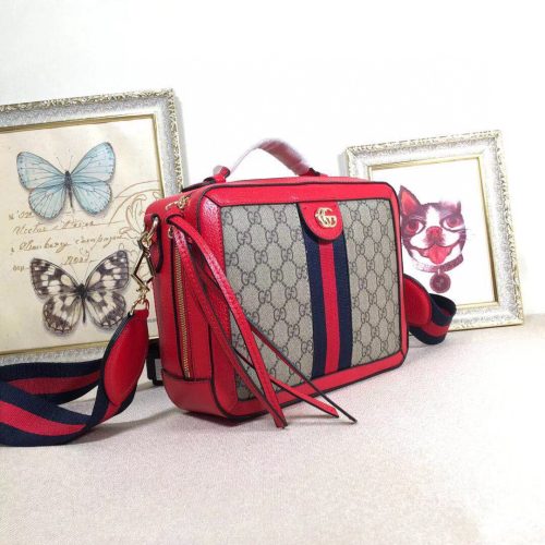 Ophidia Small GG Shoulder Bag 550622 Red