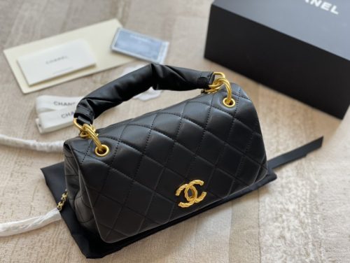 Chanel Small Leather Entwined Chain Bag