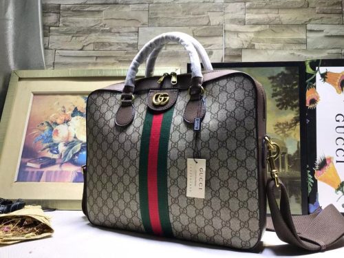 Gucci Ophidia GG Marmont Leather Briefcase