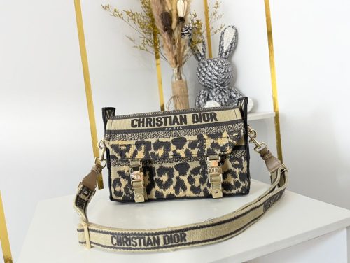 DIOR Small Diorcamp Bag Beige And Black Mizza Embroidery