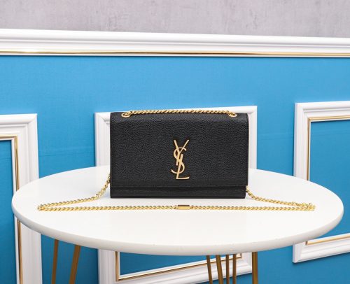 Saint Laurent Kate Medium Shoulder Bag Women in Grain De Poudre Embossed Leather