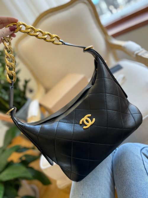 Chanel Hobo Bag with Chunky Chain Strap