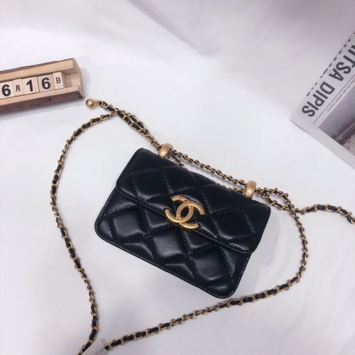 Chanel Mini Flap Bag Calfskin & Gold-Tone Metal Black