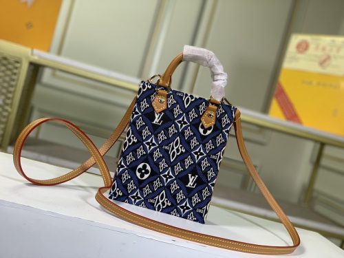 Petit Sac Plat Since 1854 In Monogram Jacquard Blue