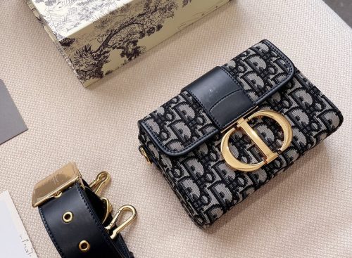 Dior 30 Montaigne Box Bag Blue Dior Oblique Jacquard Women