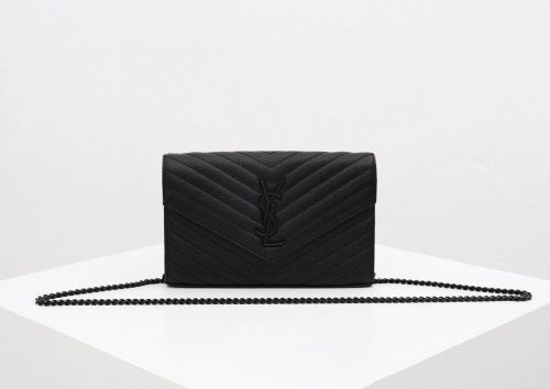 Saint Laurent Classic Cassandre Chain Wallet Wome