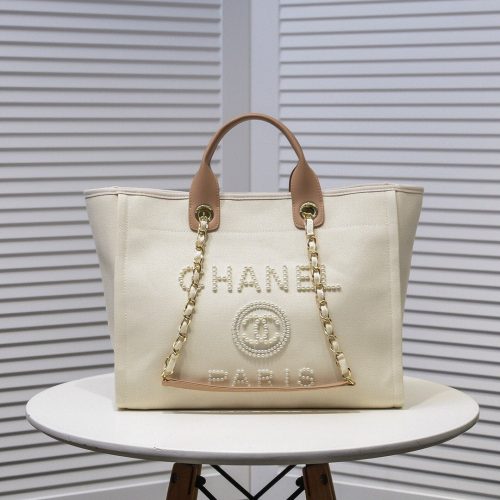 DEAUVILLE TOTE PEARL LARGE SHOPPING BAG