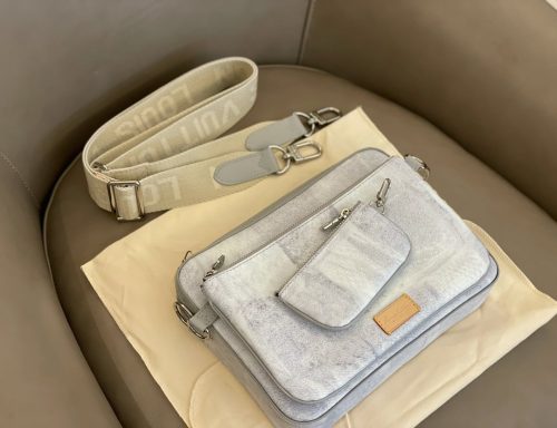 LV Trio Messenger Stone Grey Best Quality 99%