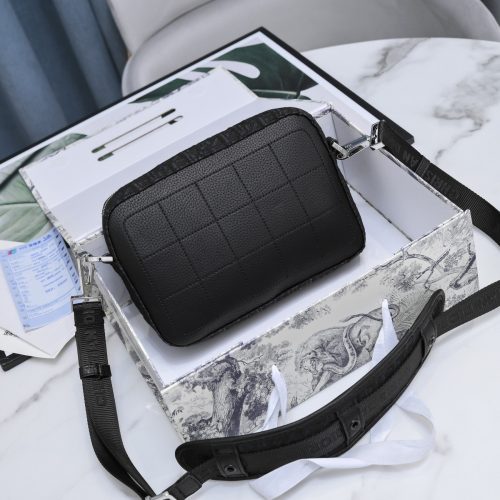 Dior Safari Messenger Bag Black Canvas And Leather