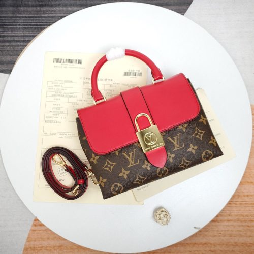 LOUIS VUITTON LOCKY BB MONOGRAM & RED