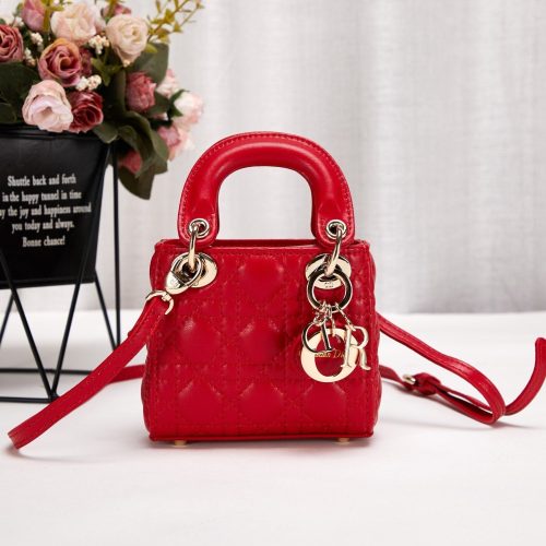 Dior Dior Micro Bag Red Cannage Women