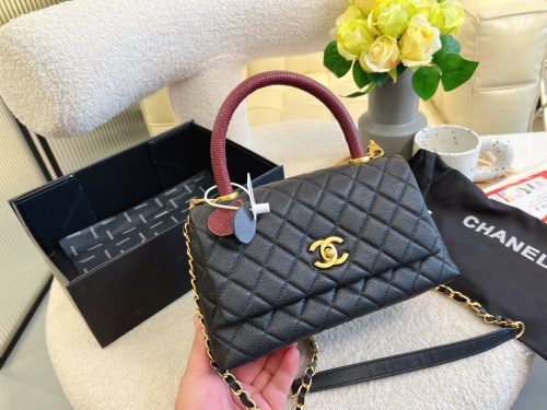 CHANEL COCO HANDLE CAVIAR BLACK DA HAAS