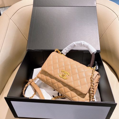 Chanel Quilt Gold Ball Purse