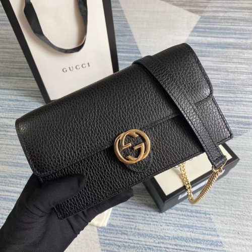 Gucci Interlocking Leather Crossbody Bag