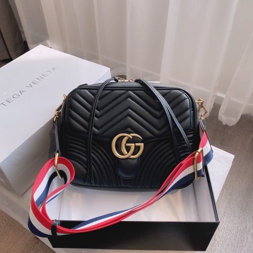 GUCCI Calfskin Matelasse Sylvie Web Small GG Marmont