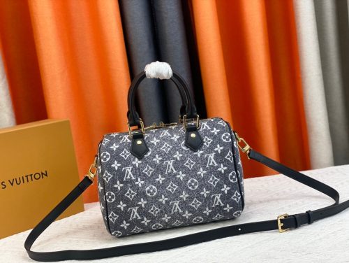 LOUIS VUITTON Monogram Denim Speedy 25 Bando