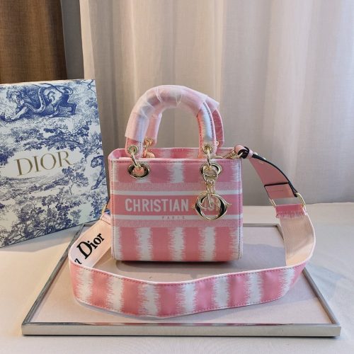 Medium Lady D-Lite Bag Rose Des Vents ... - DIOR