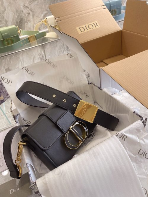 DIOR 30 Montaigne Bag Black Box Calfskin Women
