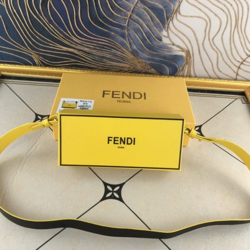 Fendi Men Horizontal Box Yellow Leather Bag
