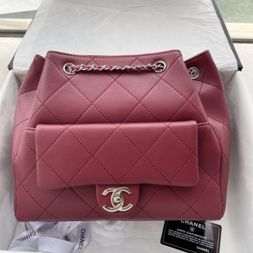 CHANEL Chanel Business Affinity Backpack Red Caviar