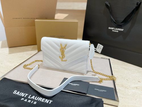 YSL Monogram chain wallet