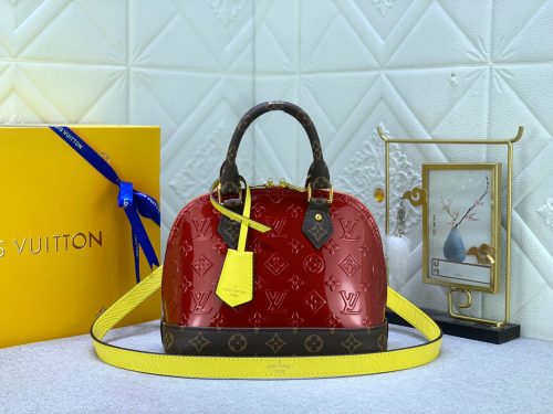 LOUIS VUITTON ALMA BB VERNIS LEATHER BAG