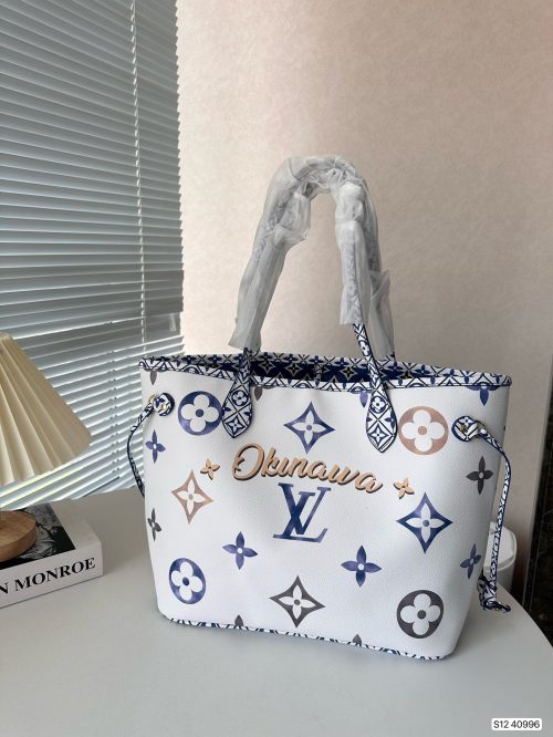 LV LOUIS VUITTON NEVERFULL MM TOTE BAG SUPER