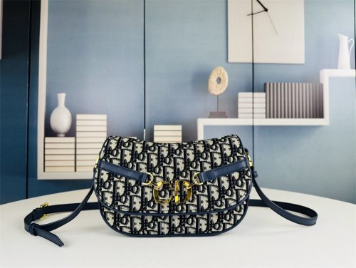 MEDIUM DIOR BOBBY BAG BLUE DIOR OBLIQUE JACQUARD '