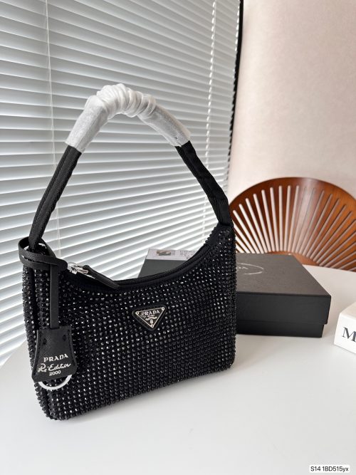 Prada Satin Bag With Crystals