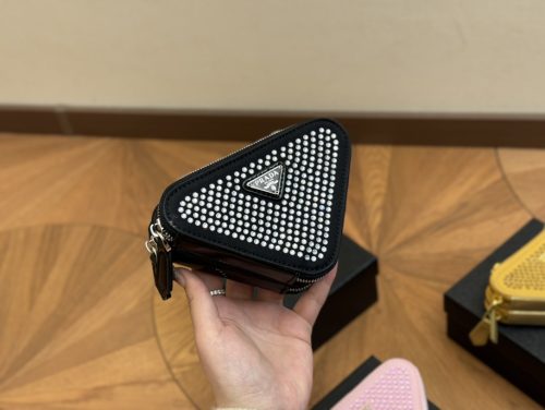 PRADA Mini Crystal-Embellished Cross-Body Bag