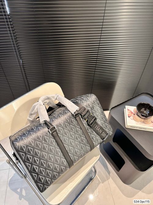 Dior Lingot 50 Bag Dior Gray CD Diamond Canvas