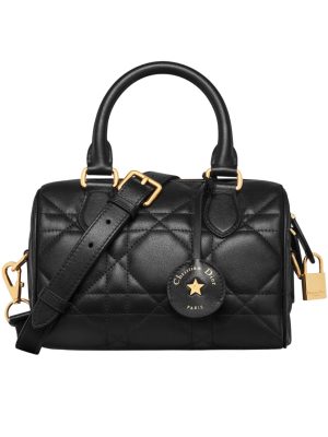 DIOR GROOVE 20 BAG MACROCANNAGE CALFSKIN BLACK 20CM M1364UBOL M900