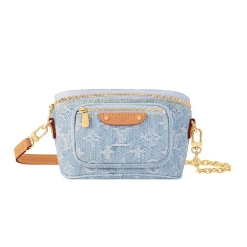 LOUIS VUITTON MINI BUMBAG MONOGRAM DENIM SKY BLUE 18CM M83353