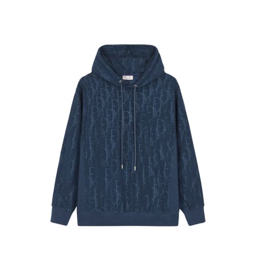DIOR OBLIQUE RELAXED FIT HOODED SWEATSHIRT NAVY BLUE 113J631A0684 C540