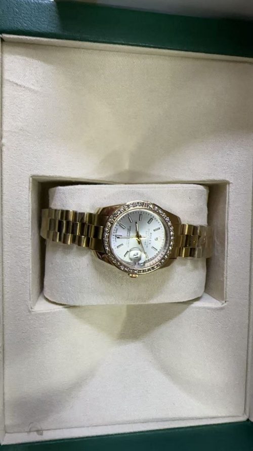 ROLEX LADY DATEJUST WHITE DIAL YELLOW GOLD 28MM