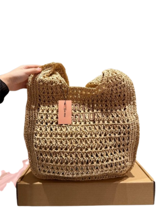 Saint Laurent Panier Small raffia basket bag